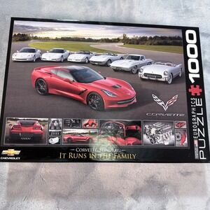Eurographics Corvette Stingray It Runs in the Family 1000 Piece Puzzle 6000-0736